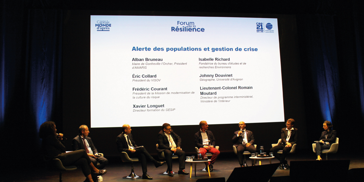 Table ronde Alerte des populations et gestion de crise - Forum de la résilience, le 4 octobre à Métropole Rouen Normandie